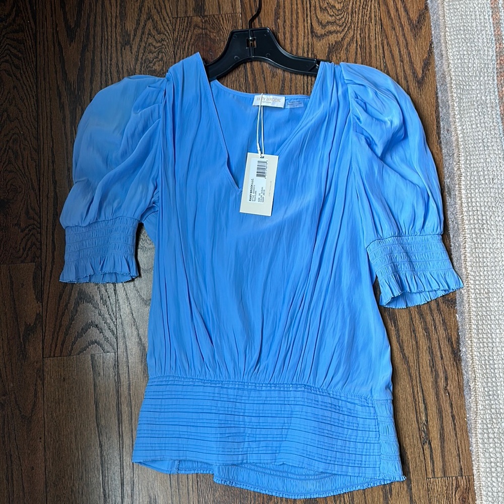 Ramy Brook Women’s “Ocean” Blue Blouse. NWT.